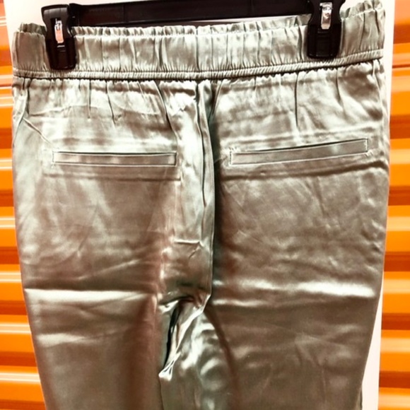 💚💚💚 ZARA Satin Jogging Pants, M, NWT - Picture 3 of 6
